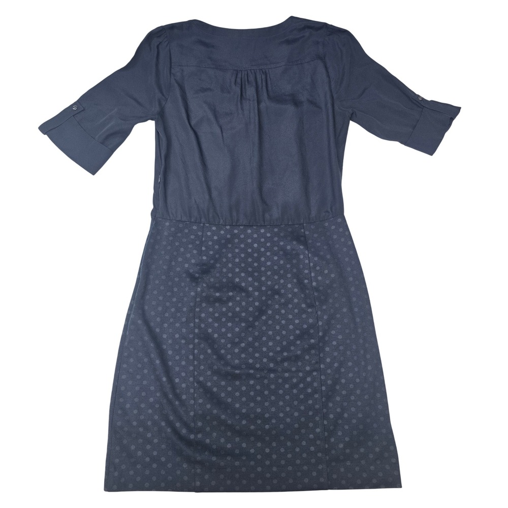 Banana Republic Navy Blue Wrap Retro Polka Dot Skirt Dress Size 6‎ Bodycon Pinup - Picture 6 of 11